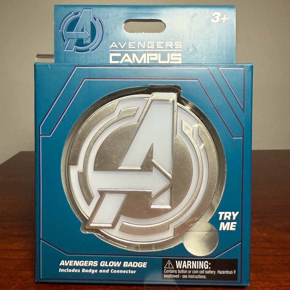 Disney Parks Avengers Campus Glow Badge w/Connector 
NEW